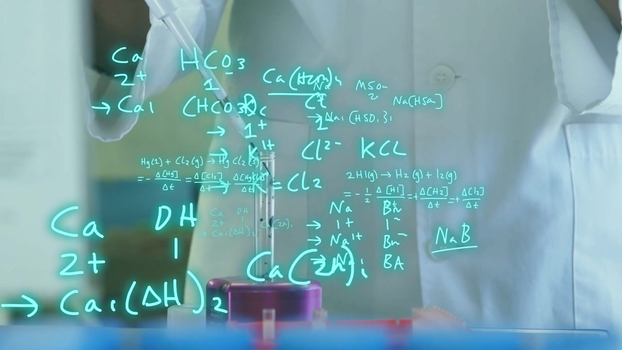Scientist pressing pipette, dispensing into tube for research, green formulas growing on glass