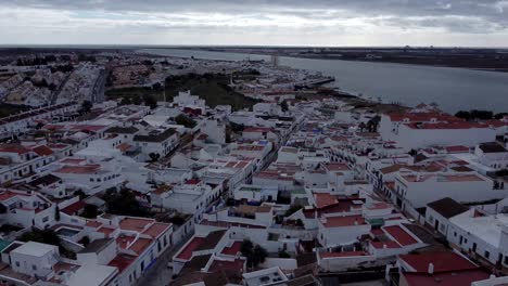 vista aérea de ayamonte desde parroquia del salvador, españa