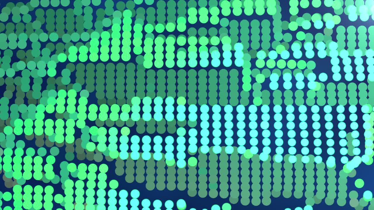 Animated multicolored background of round particles