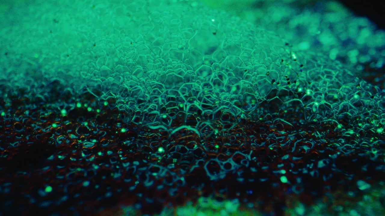 Emerald Green Bubble Foam Macro