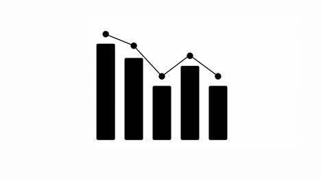 share market financial growth chart with growth bar chart of economy. vector illustration isolated on white background.