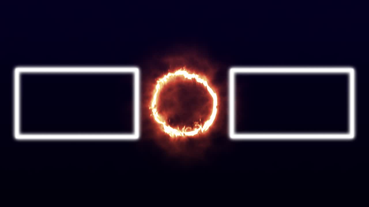 컬러 플레임 엔드 카드 엔딩 스크린 모션 그래픽