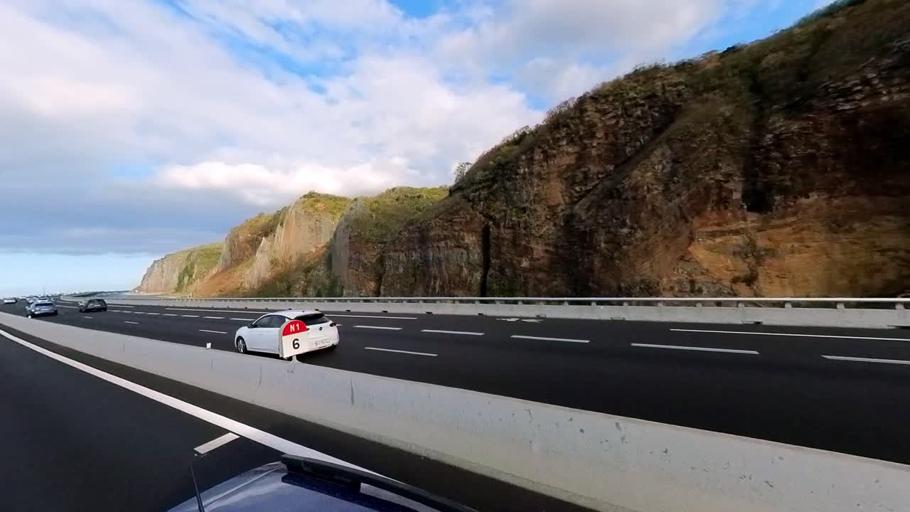 An incredible drive along the Route du Littoral, offering breathtaking views of the dramatic cliffs of Cape Bernard on Reunion Island.