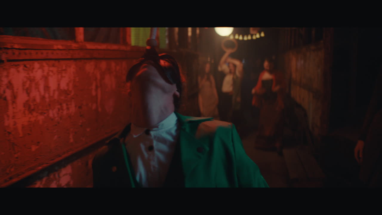 An performer in the gypsy circus camp