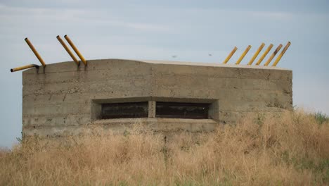 single concrete hut in rocky mountain arsenal national wildlife refuge