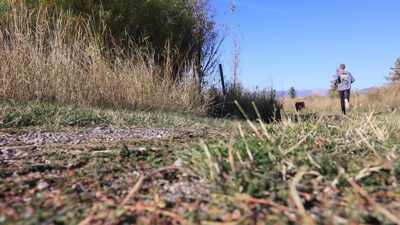 남자와 개는 멀리 도망친다
