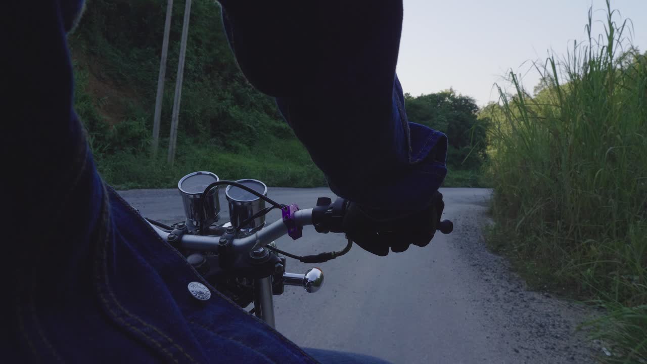 Motorcycle Ride Through Countryside