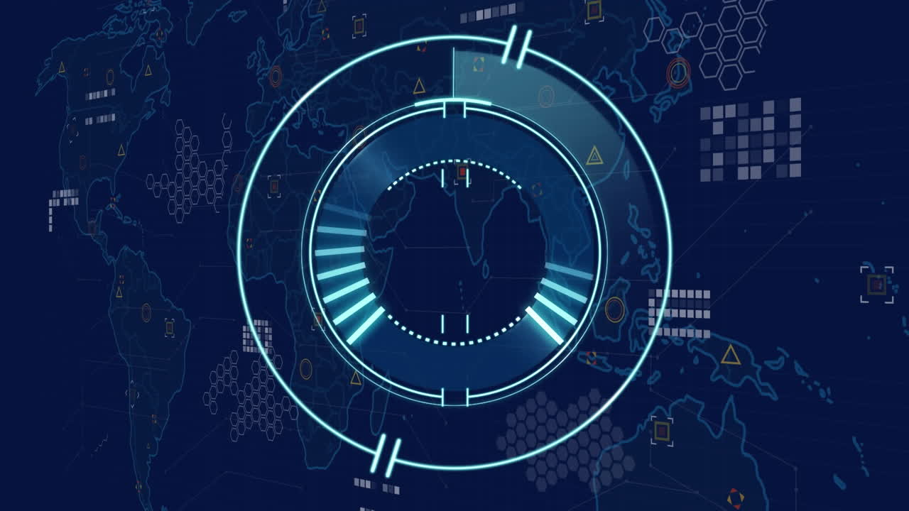 Animation of scope scanning with data processing