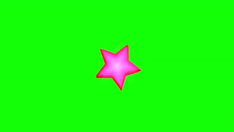 green background and rotating star shape