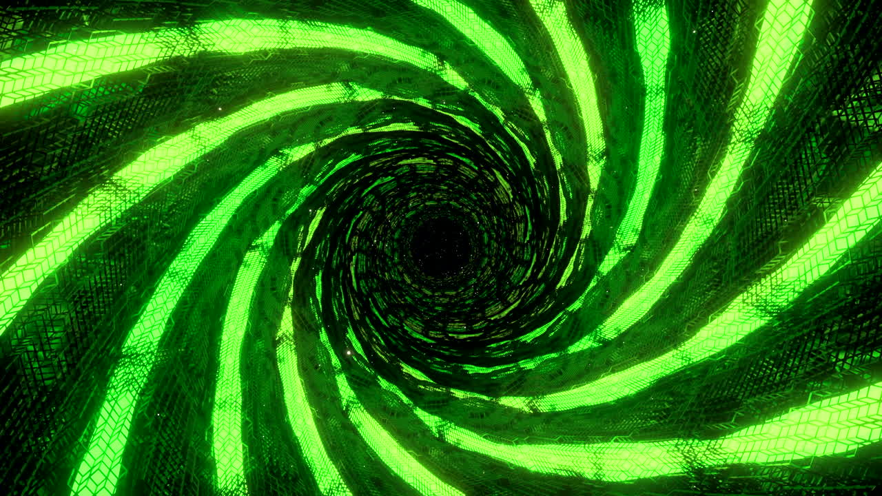 túnel espiral verde abstracto