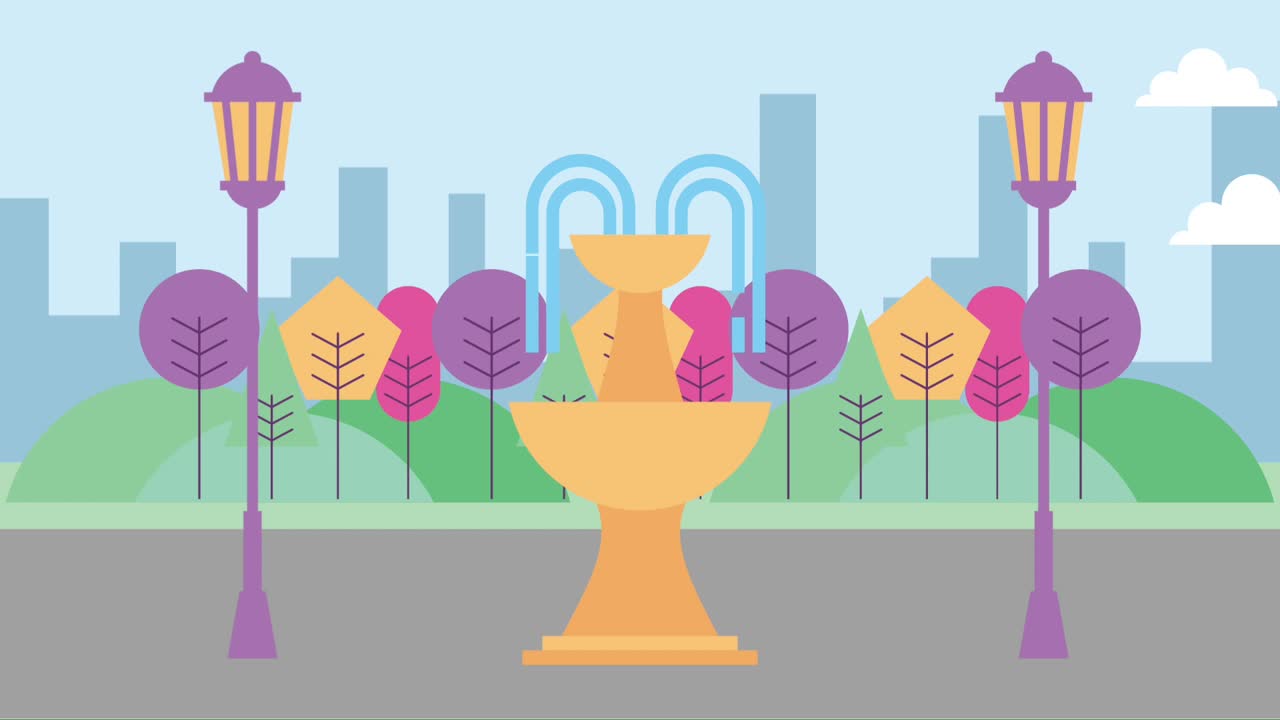 사람들, 풍경 애니메이션