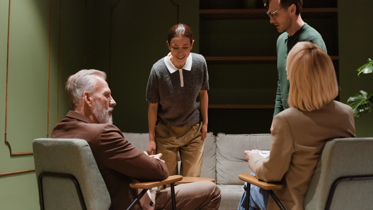 Collaborative Business Meeting in a Contemporary Office Space