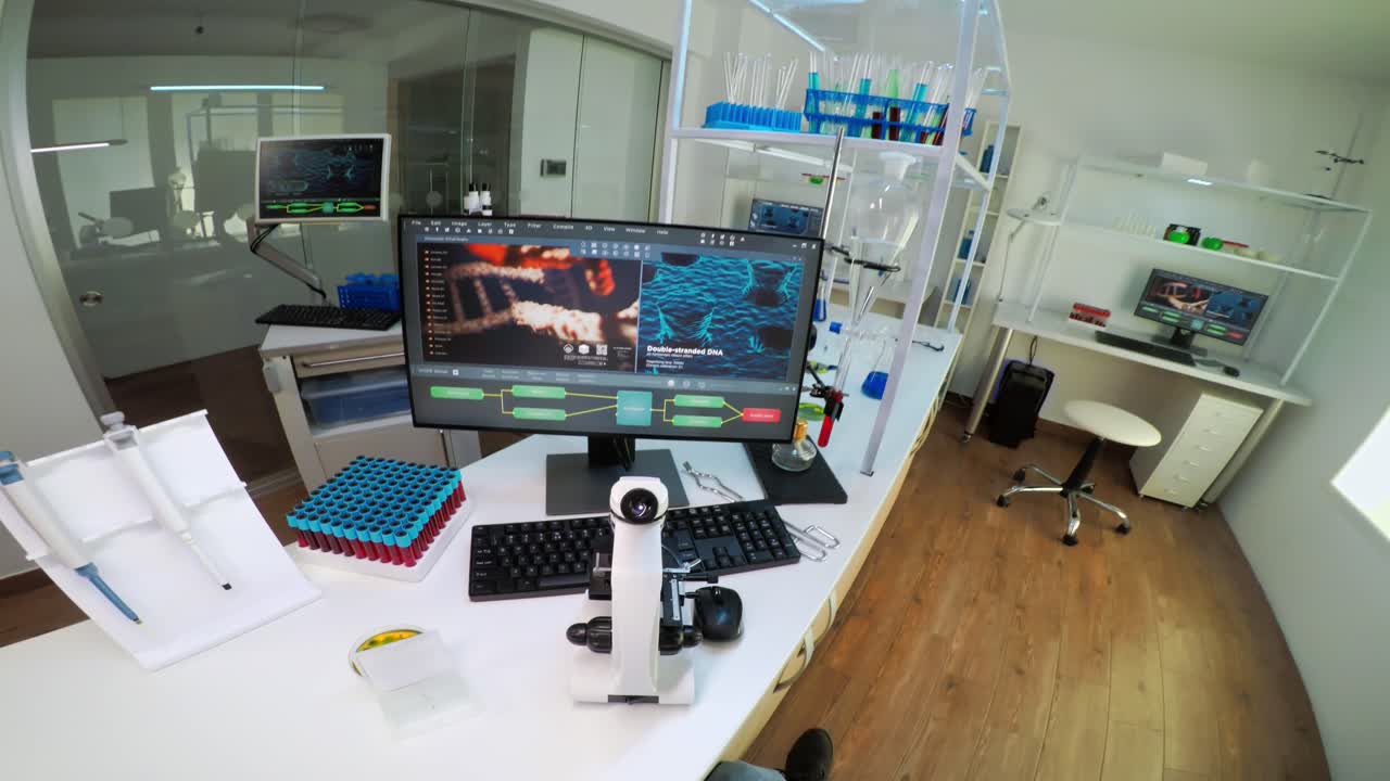 Laboratory environment with scientific equipment