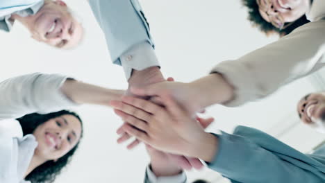 Business-people,-hands-together