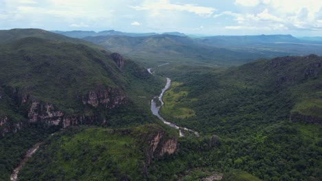 top view of a river in the middle of the forest - brazil