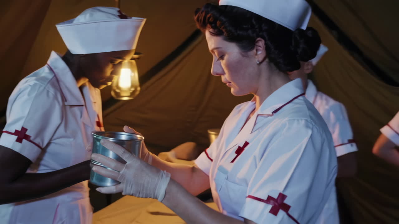WWII Nurses in a Field Hospital