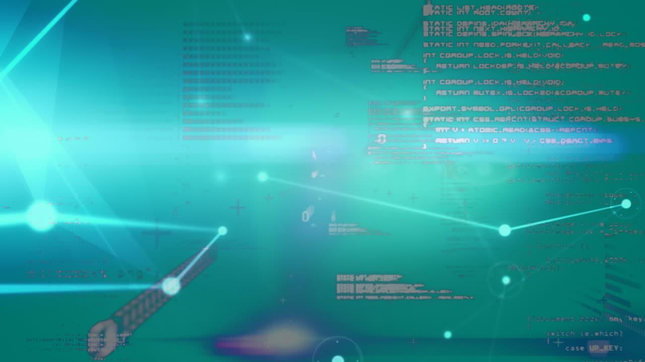 animación de la red de conexiones y procesamiento de datos