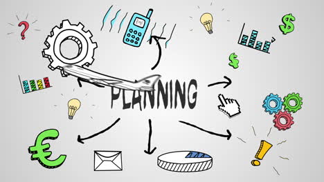 digital animation of planning concept