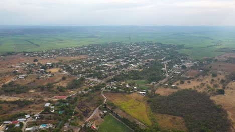 Aerial:-San-Vicente-La-Mesilla-Town-Near-El-Chiflon-Waterfalls,-Mexico