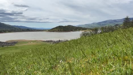 watching storm clouds roll in above emigrant lake