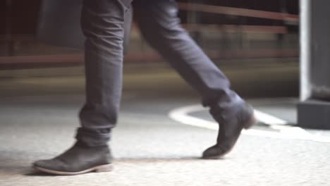businessman is walking on multi-storey car park after his work - 3 - log footage