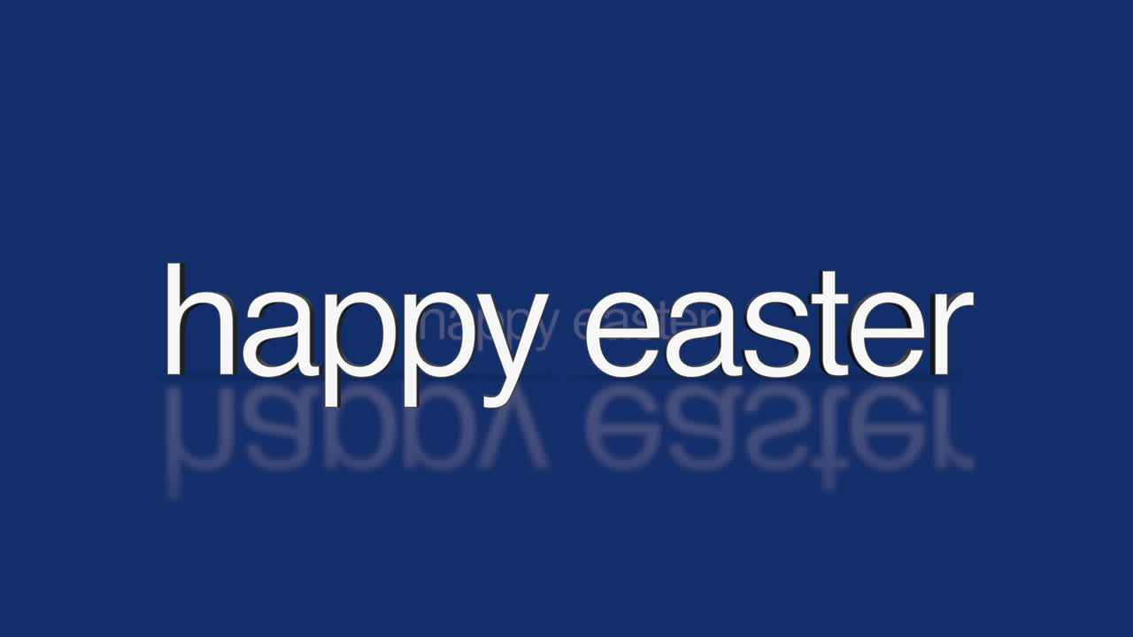 Testo scorrevole Buona Pasqua su gradiente blu