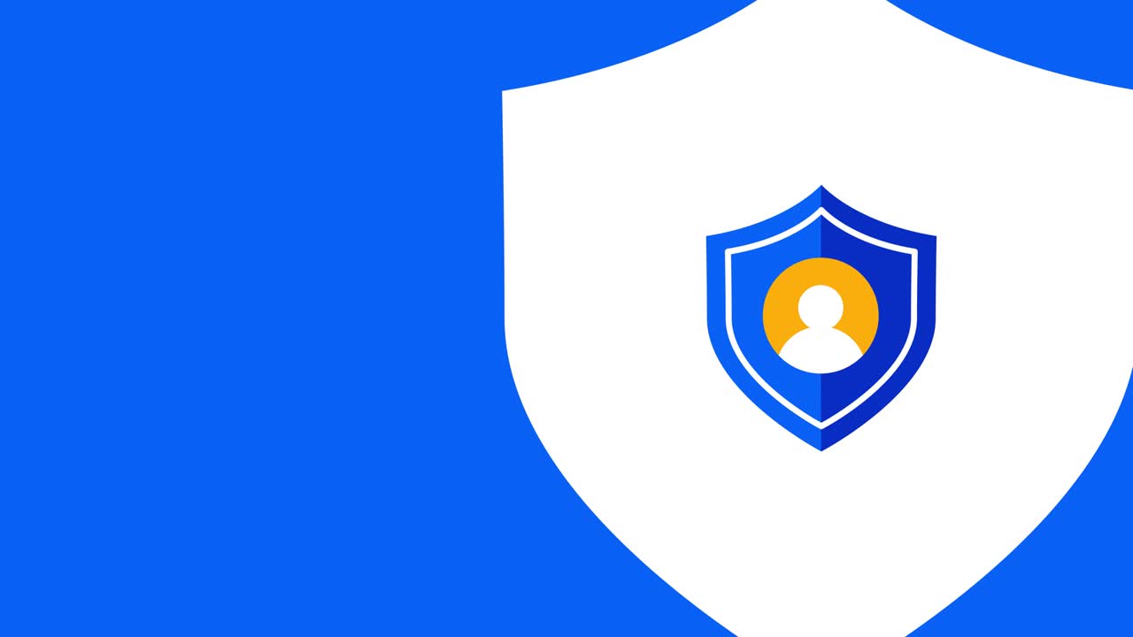 파란색 배경에 카 프로필 아바타 아이콘의 4k 비디오