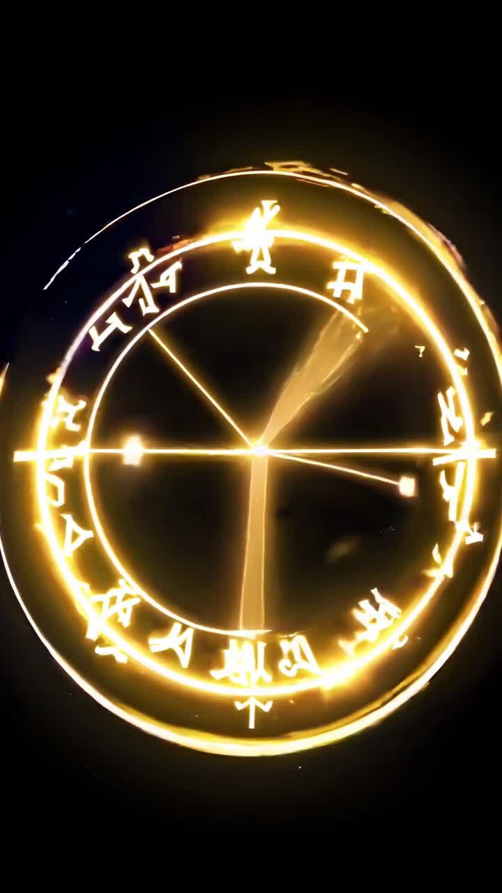 Un concept video a tema celeste con una vista grandangolare di una falce luminosa e un cielo stellato.