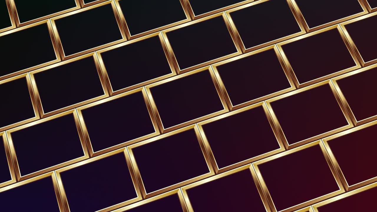 금 금속 금속 금동을 움직이는 금 금동의 스택 주식 비디오