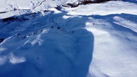 Speedriding in Val D'isere  filmed by drone - Ariel view