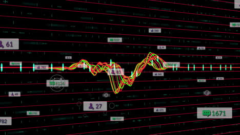 animation of colorful financial graphs and data analytics on digital interface