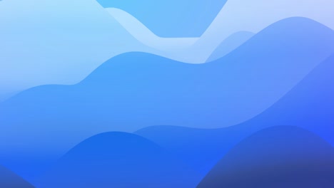 ondas azules abstractas. gradiente líquido de pintura con brillo interno forma colinas o picos que cambian suavemente en ciclo. hermosas transiciones de color. abstracto en bucle 4k bg