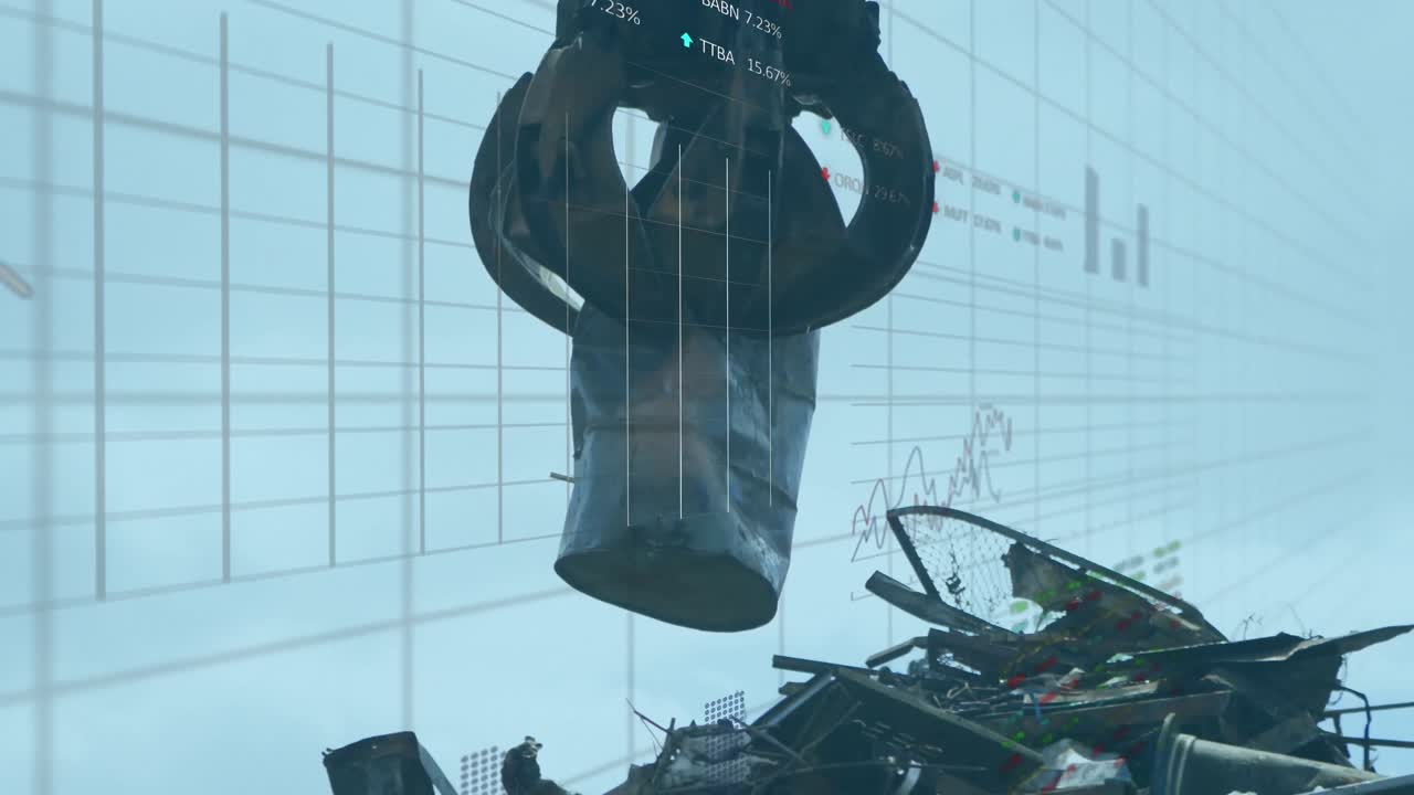 스크 야드에 대한 통계 및 데이터 처리의 애니메이션