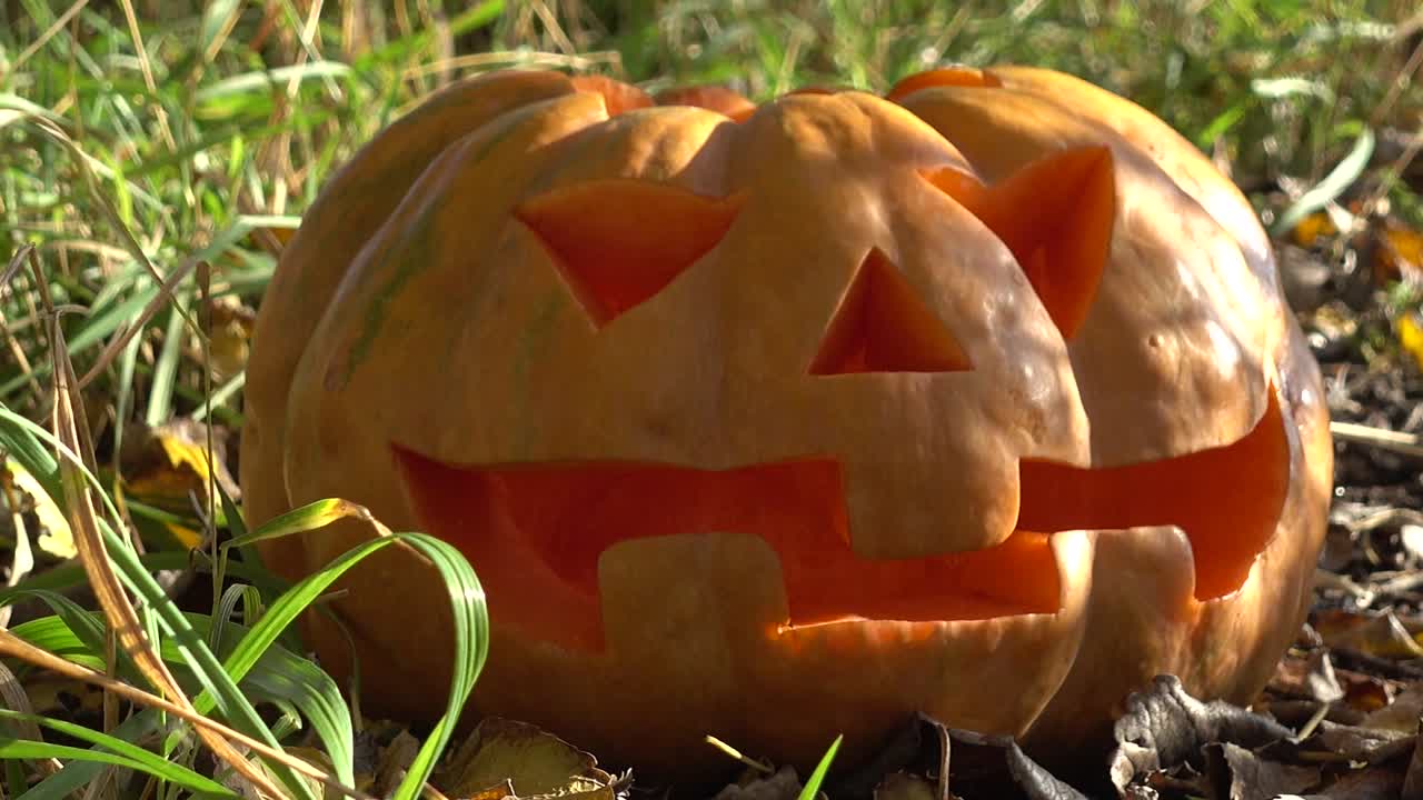 La espeluznante calabaza de Halloween