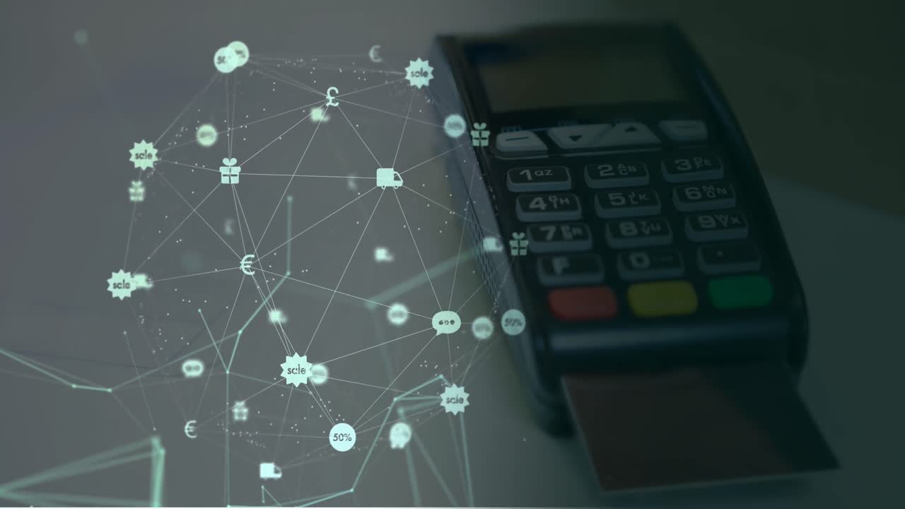 Animation of network of connections over office
