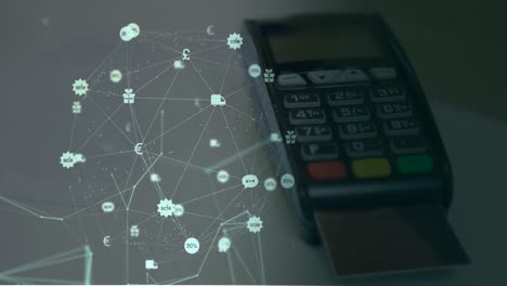 animation of network of connections over office