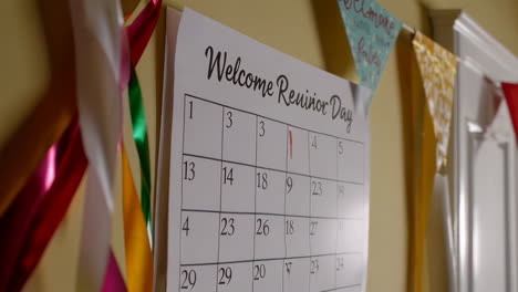 welcome reunion day calendar