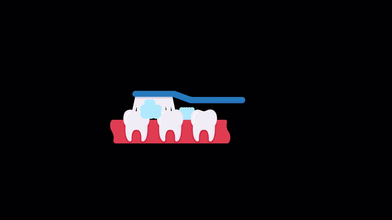 Graphic Animation of Teeth Brushing and Oral Hygiene