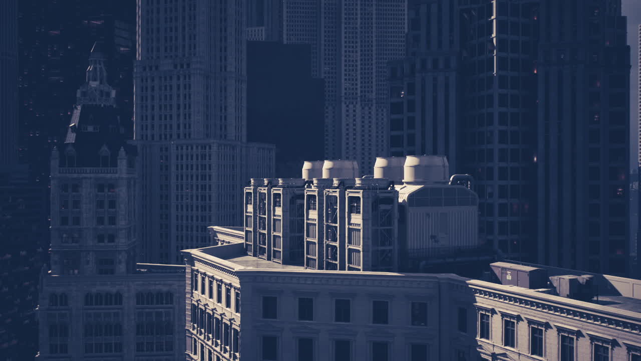 미래의 도시 풍경 공중 사진