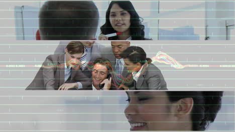animación de las estadísticas y el procesamiento de datos sobre los empresarios