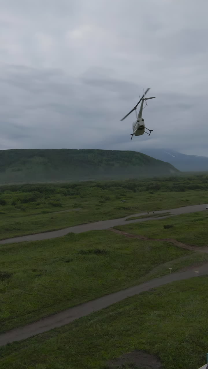 Helicopter Flight Over Alaskan Landscape