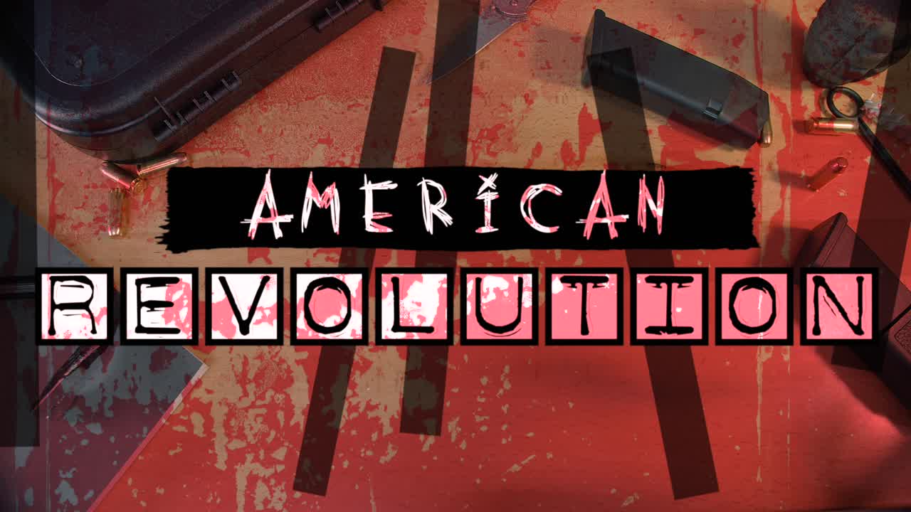 택티컬 장비 위에 아메리칸 레볼루션 모션 그래픽