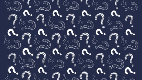 an animation of a hand drawn question mark pattern