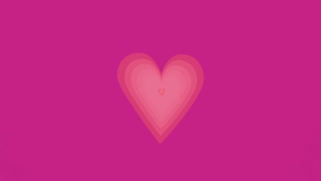 coming up hearts on a pink looped background. boho colors moving backdrop for valentine's day or wedding cards.