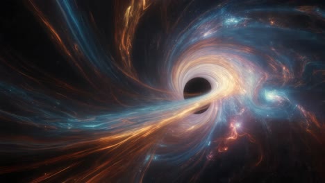 black hole wormhole in space