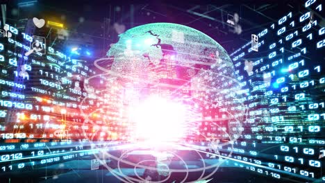 redes sociales globales futuristas, redes de personas y intercambio tácito de datos digitales