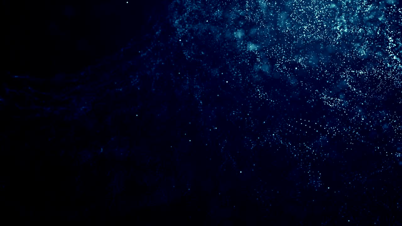 파란 먼지 입자 추상적인 빛 보케 모션 제목 영화적 배경 루프