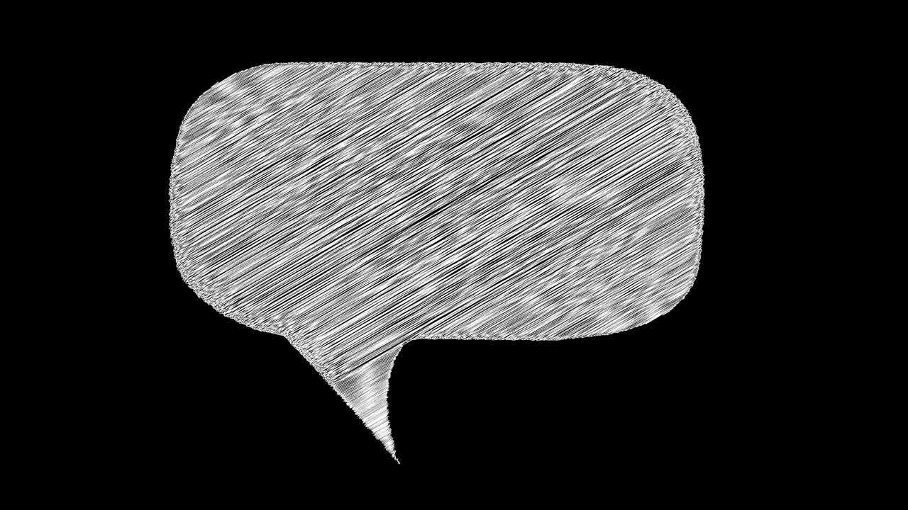 Sketch hand drawn style speech bubble