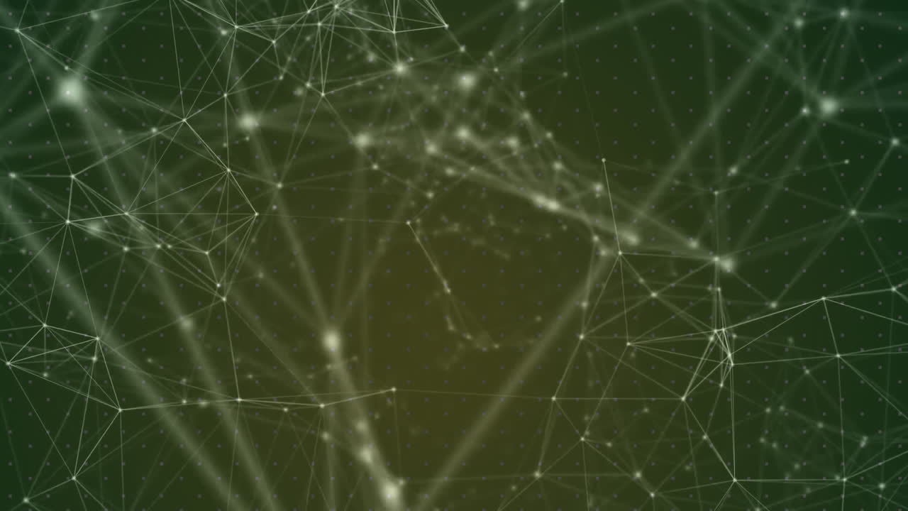 Animation of network of connections over dark background