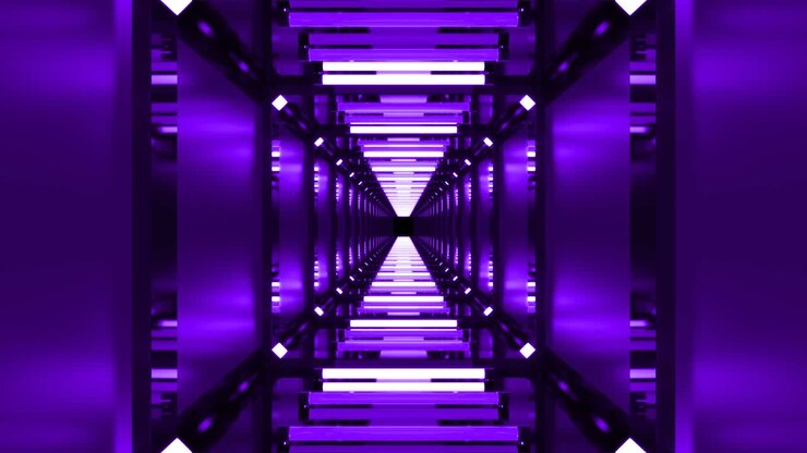 Purple Neon Futuristic Beautiful Background Corridor
